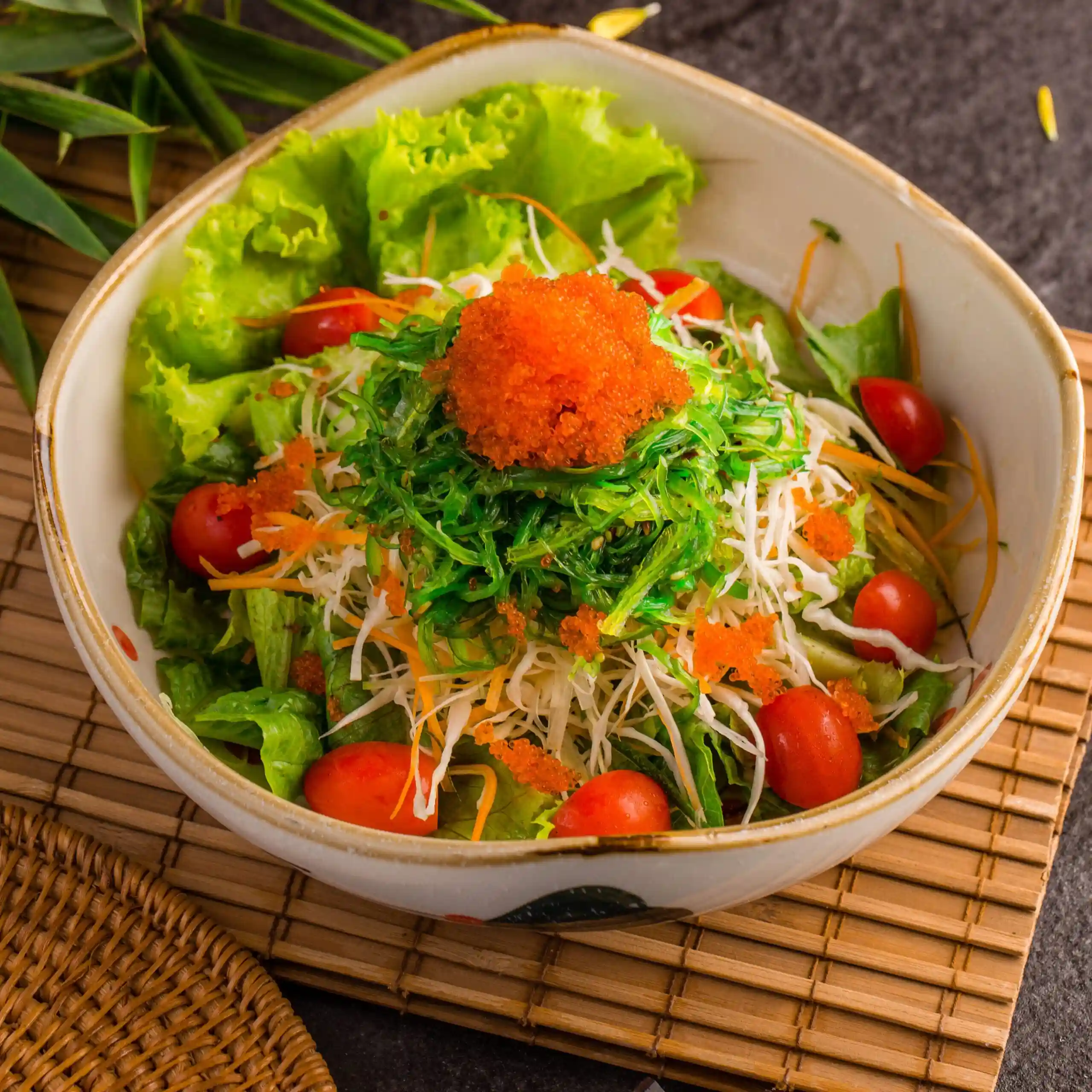 làmsaladrongbiểnvàtrứngcua